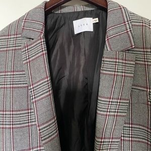 Fawn Plaid Print Blazer